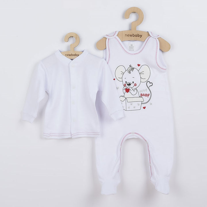 New Baby Mouse babyset wit, maat 86 (12-18 mnd)