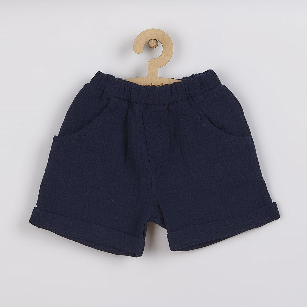 New Baby Summer Nature Collection baby muslin set donkerblauw, maat 56 (0-3 mnd)