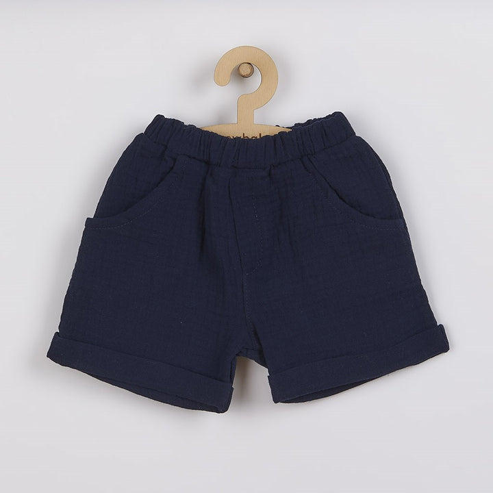 New Baby Summer Nature Collection baby muslin set donkerblauw, maat 56 (0-3 mnd)