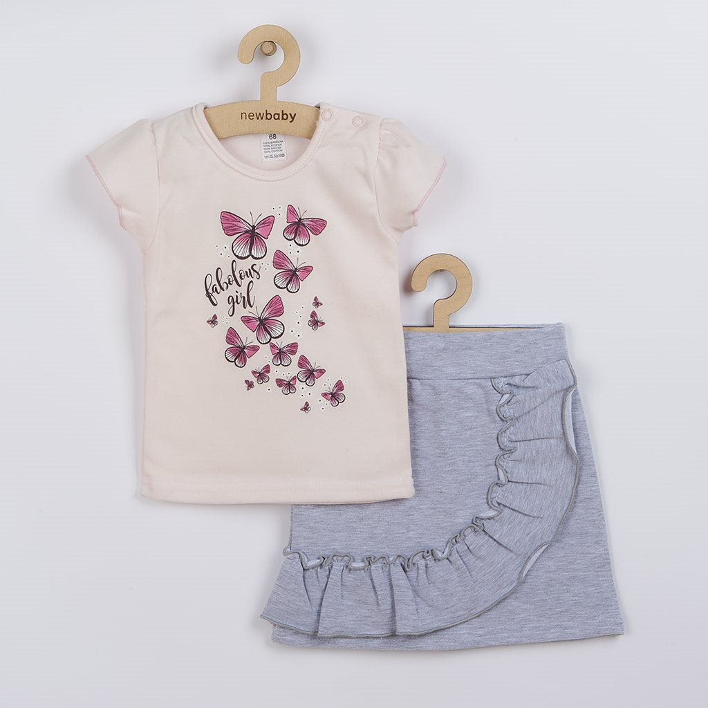 Baby-T-shirt met rokje New Baby Butterflies, maat 80 (9-12 mnd)