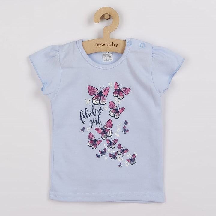 Baby-T-shirt met rokje New Baby Butterflies blauw, maat 86 (12-18 mnd)