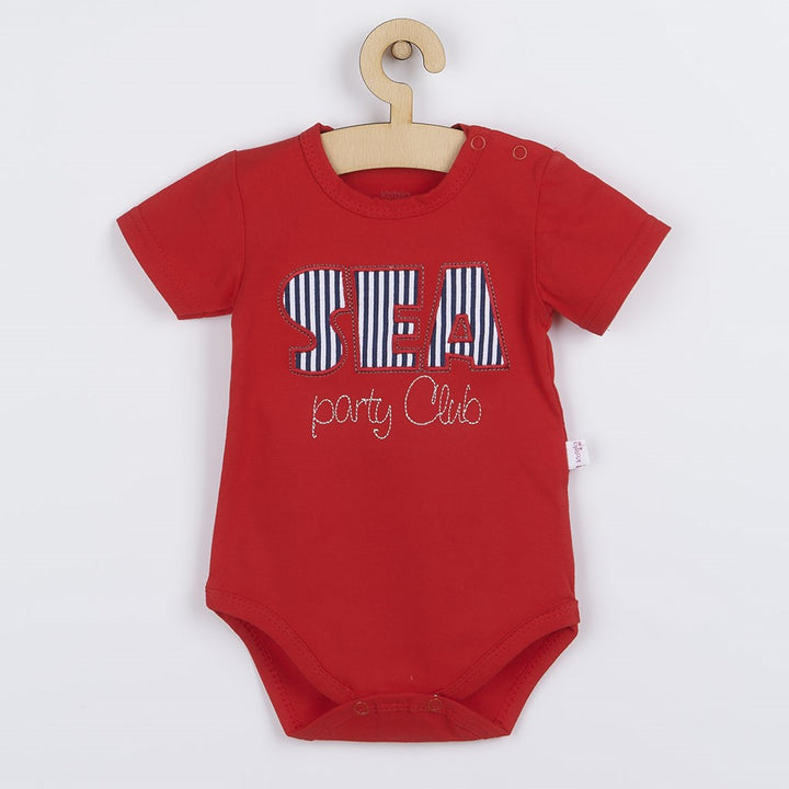 Baby zomerbody Koala Sea Party rood, maat 62 (3-6 mnd)
