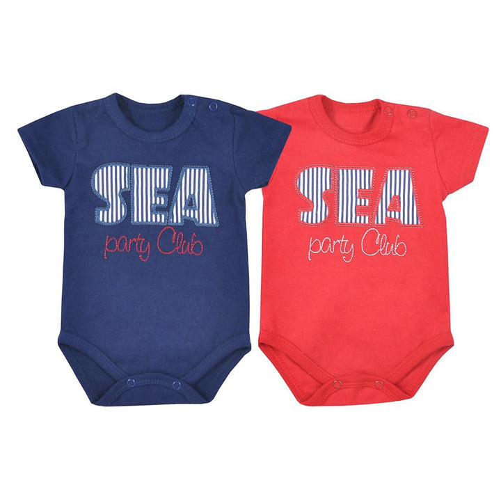 Baby zomerbody Koala Sea Party rood, maat 68 (4-6 mnd)