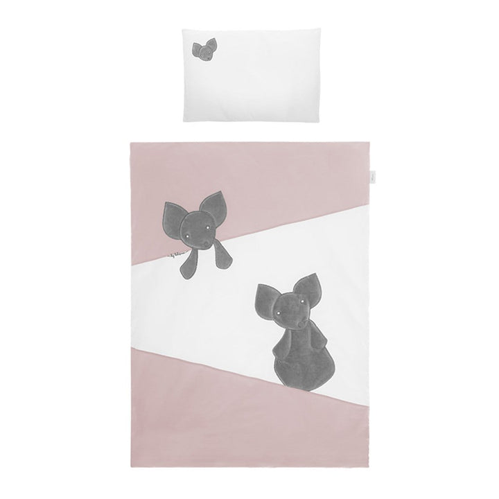 3-delig beddengoed Belisima Mouse 100/135 roze