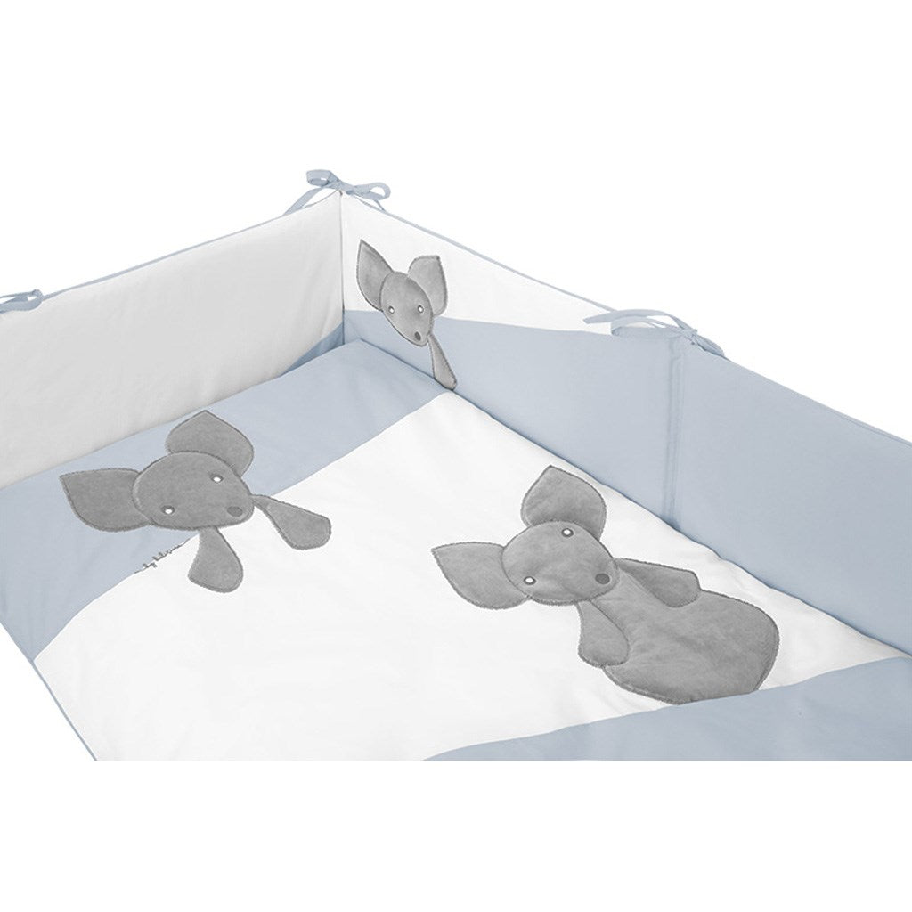 5-delig beddengoed Belisima Mouse 90/120 blauw