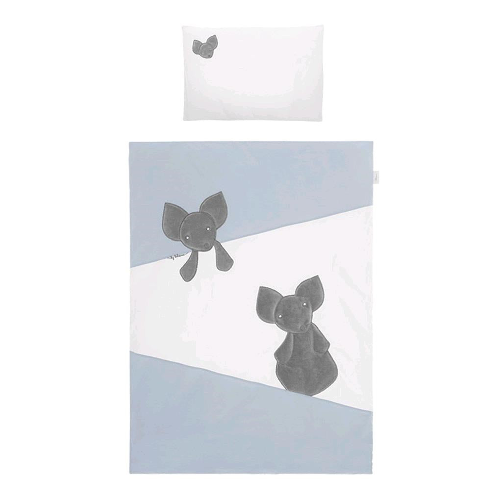6-delig beddengoed Belisima Mouse 100/135 blauw