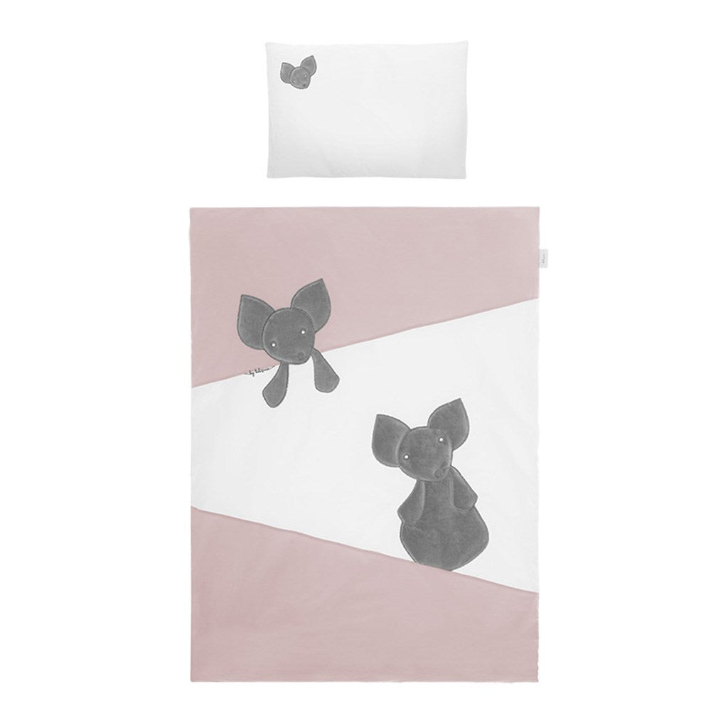 6-delig beddengoed Belisima Mouse 100/135 roze