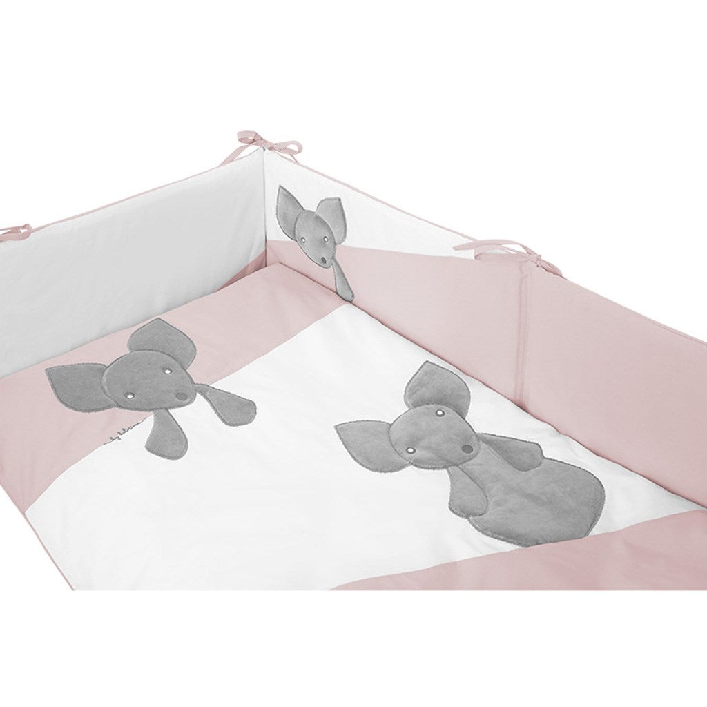 6-delig beddengoed Belisima Mouse 90/120 roze