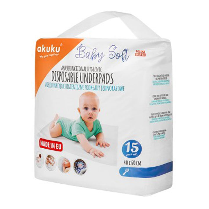 Wegwerp-onderleggers Akuku Baby Soft 40x60 cm 15 st.