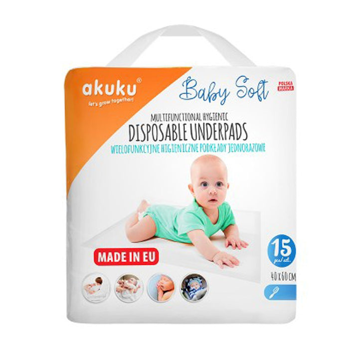 Wegwerp-onderleggers Akuku Baby Soft 40x60 cm 15 st.