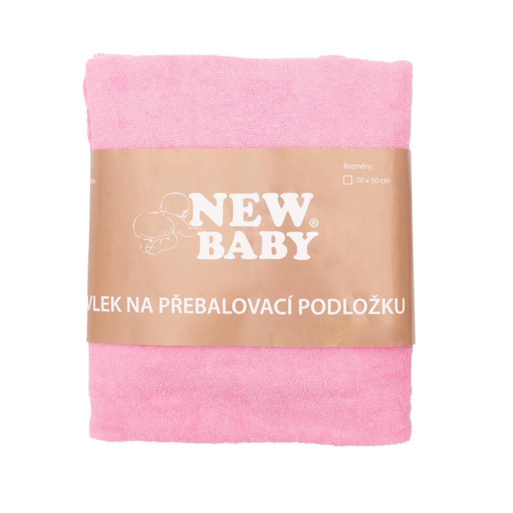 Hoes voor aankleedkussen New Baby 50x70 roze