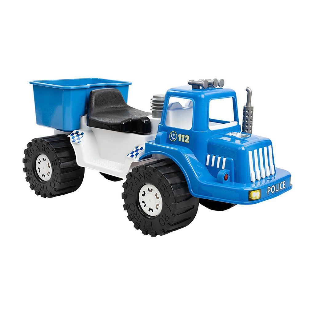 Kinderpolitieloopauto BAYO POLICE 70 cm blauw