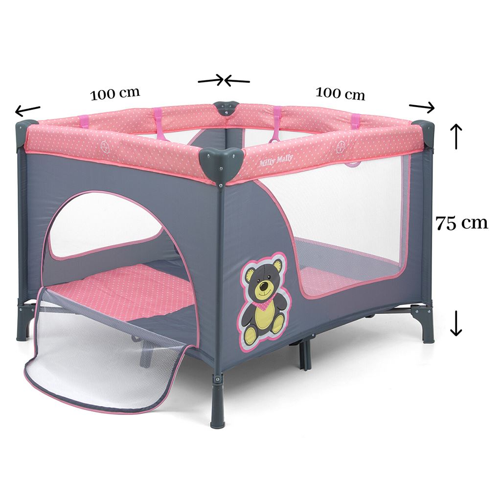 Milly Mally Fun roze beer opvouwbare box