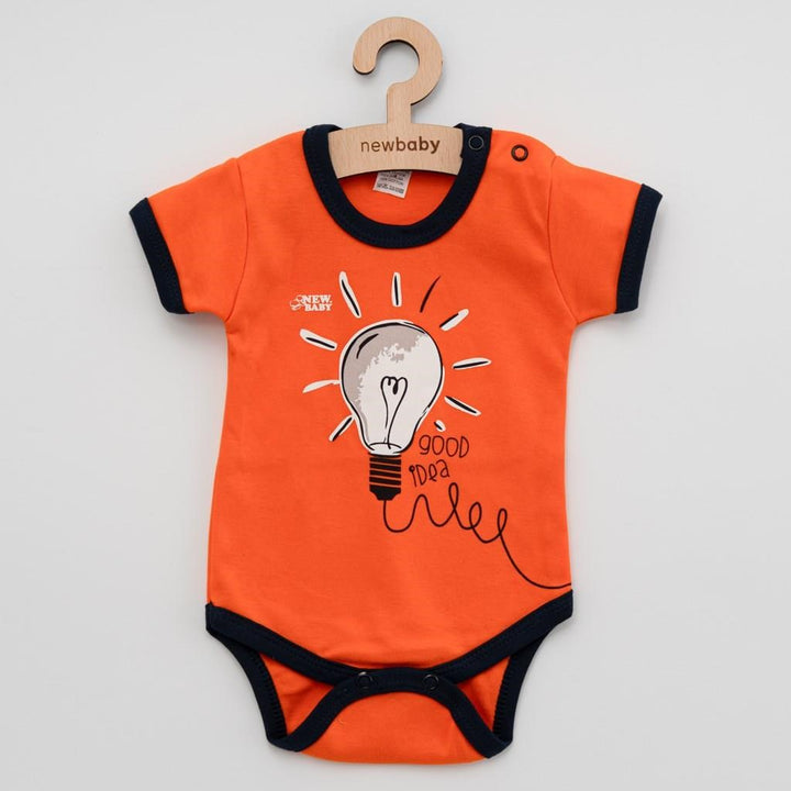 Katoenen baby body met korte mouwen New Baby Great Idea, maat 62 (3-6 mnd)