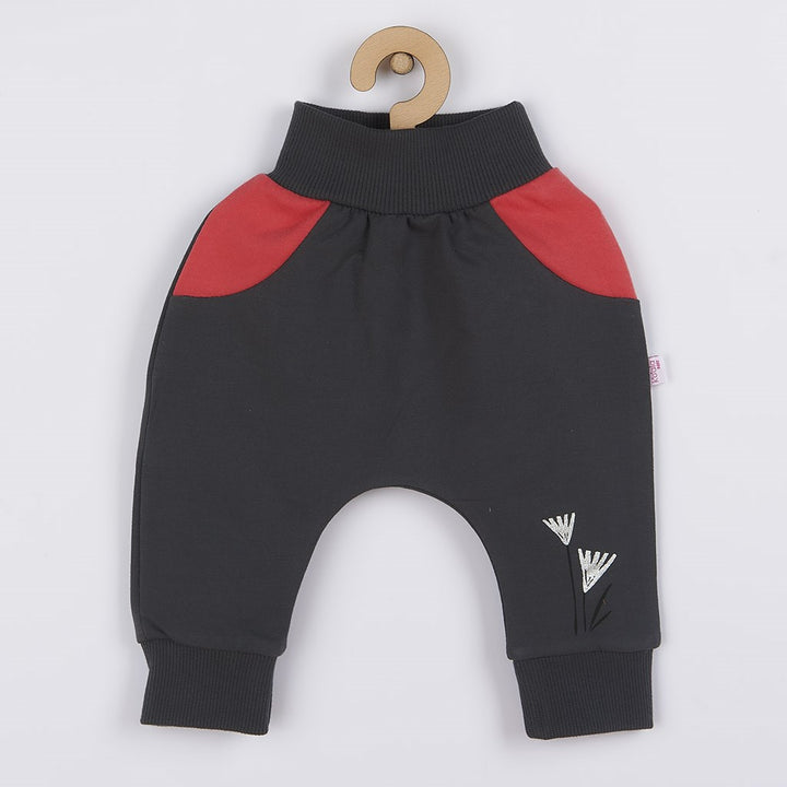 Katoenen baby joggingbroek en T-shirt Koala Birdy donkerroze, maat 56 (0-3 mnd)