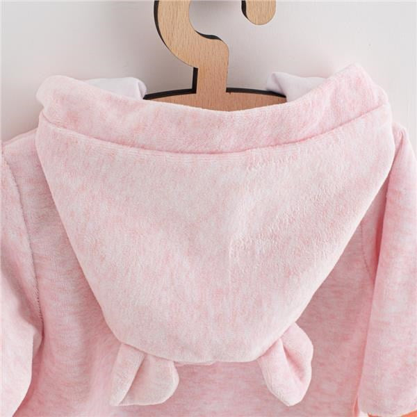 Suède babyboxpak met capuchon New Baby Sweetheart roze, maat 68 (4-6 mnd)