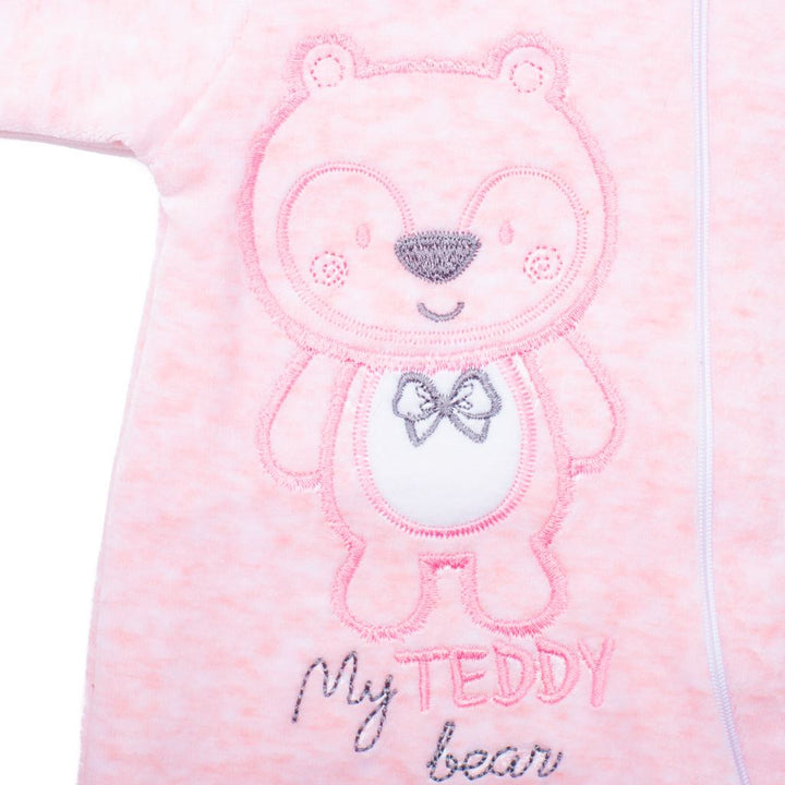 Suède babyboxpak met capuchon New Baby Sweetheart roze, maat 74 (6-9 mnd)