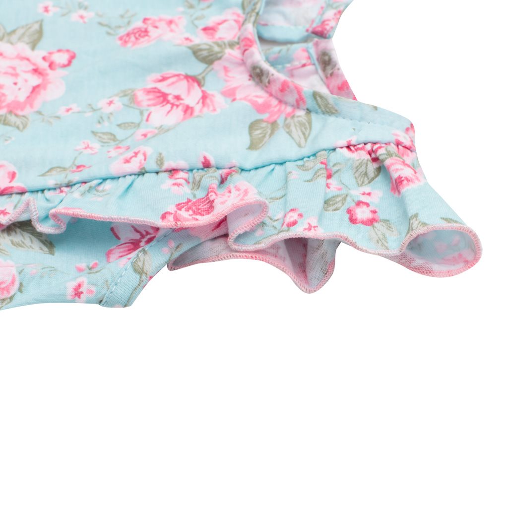 Katoenen zomerbabyjurk New Baby Roses, maat 56 (0-3 mnd)