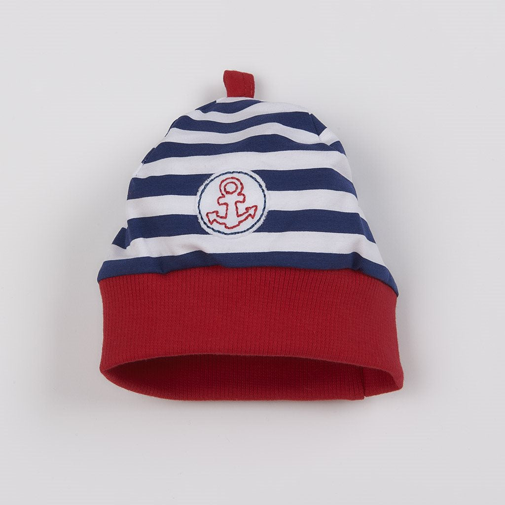 Katoenen babymutsje New Baby Marine, maat 80 (9-12 mnd)