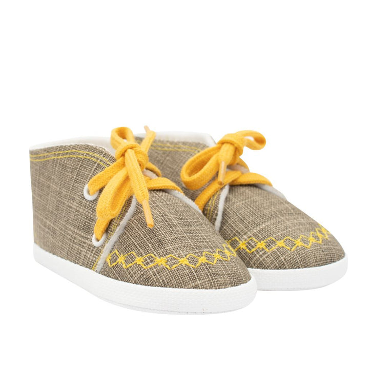 Baby sneaker-slofjes New Baby jeans mosterd 0-3 mnd, maat 0-3 mnd