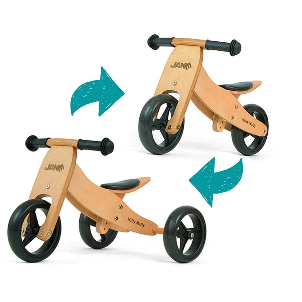 Multifunctionele 2-in-1 kinderfiets Milly Mally JAKE Naturel