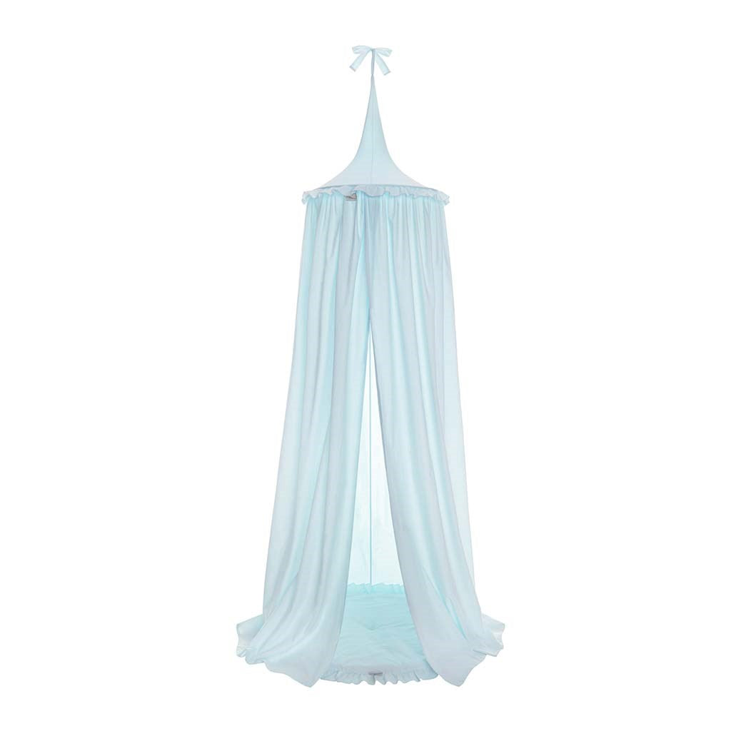 Hangend plafond luxe hemel-baldakijn + matje Belisima turquoise