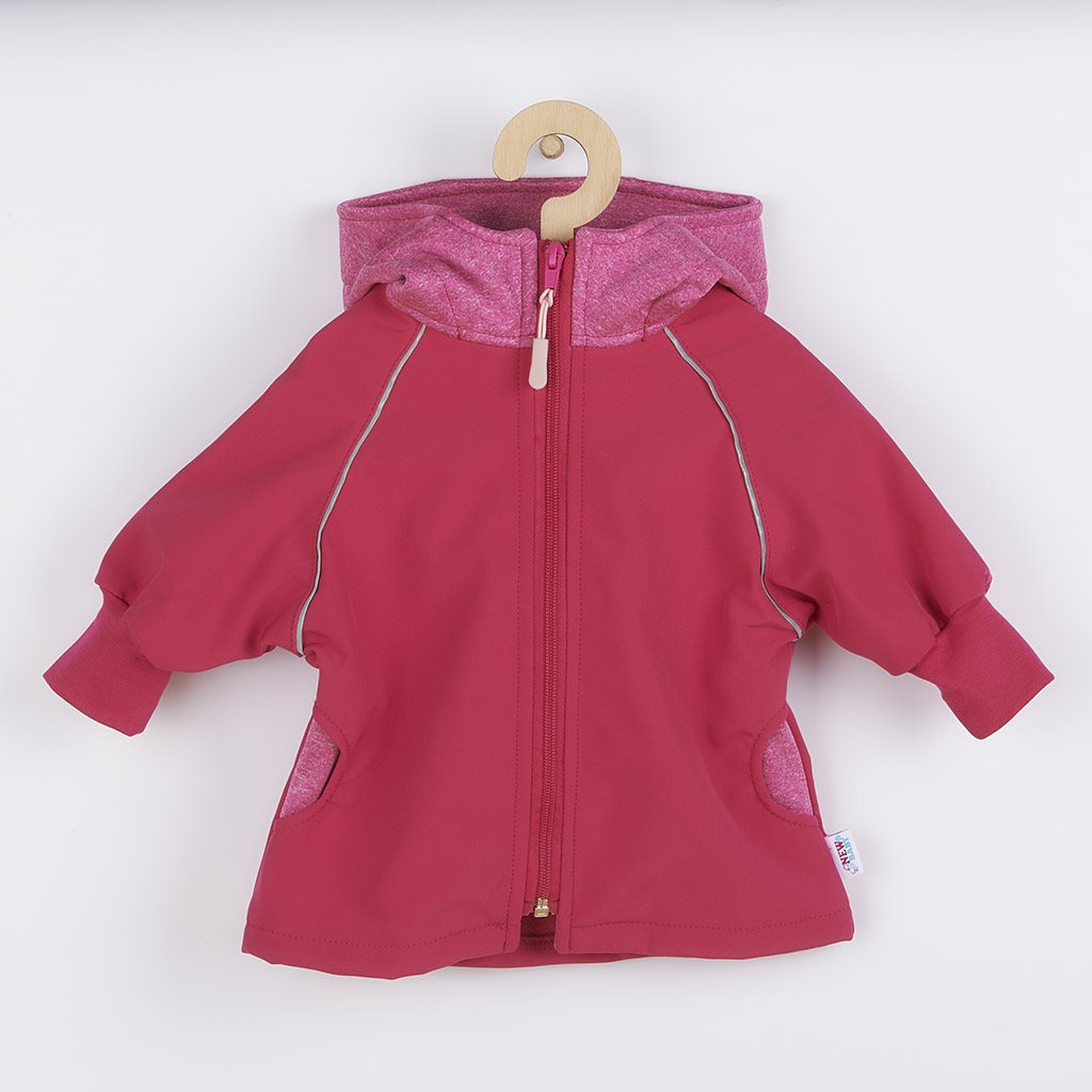 Softshell babyjasje New Baby roze, maat 92 (18-24 mnd)