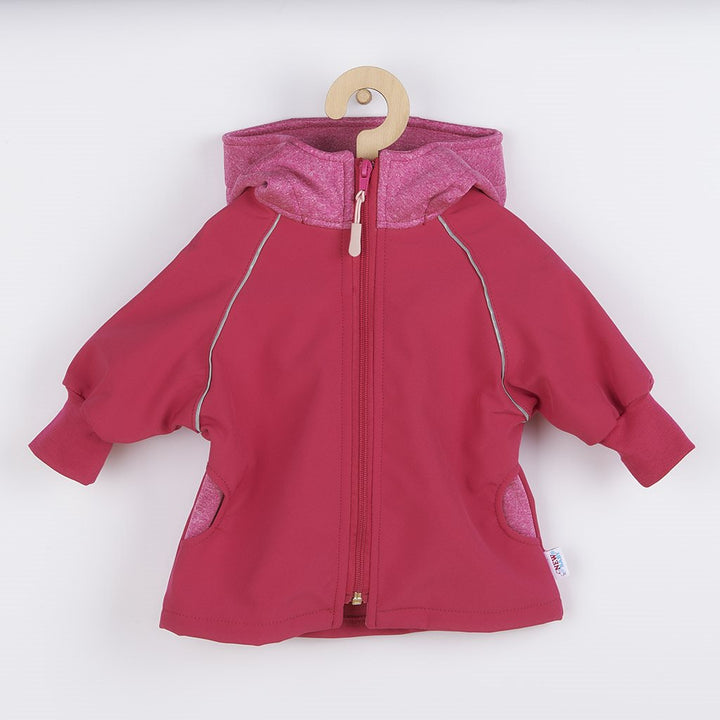 Softshell babyjasje New Baby roze, maat 92 (18-24 mnd)