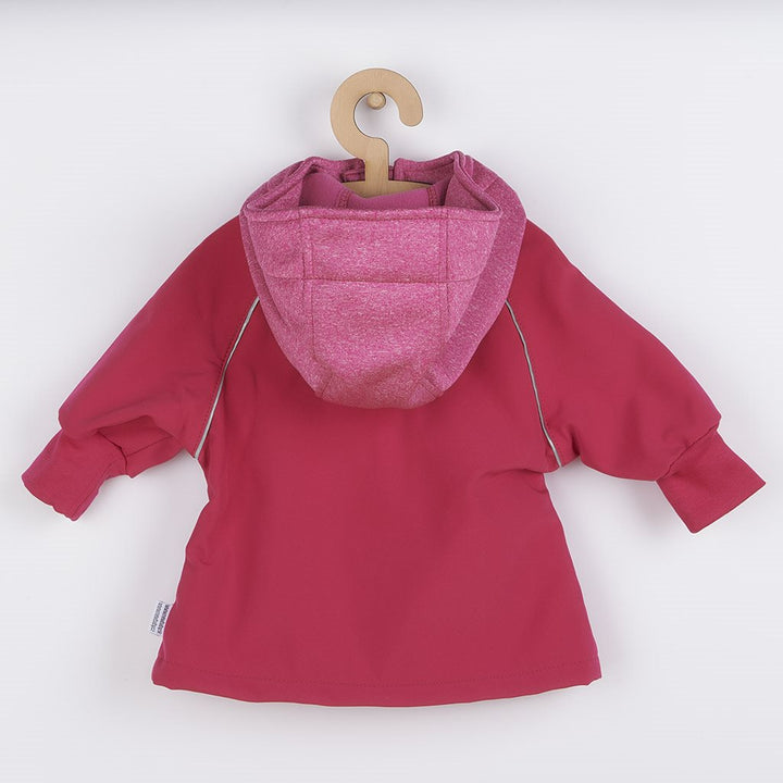 Softshell babyjasje New Baby roze, maat 92 (18-24 mnd)
