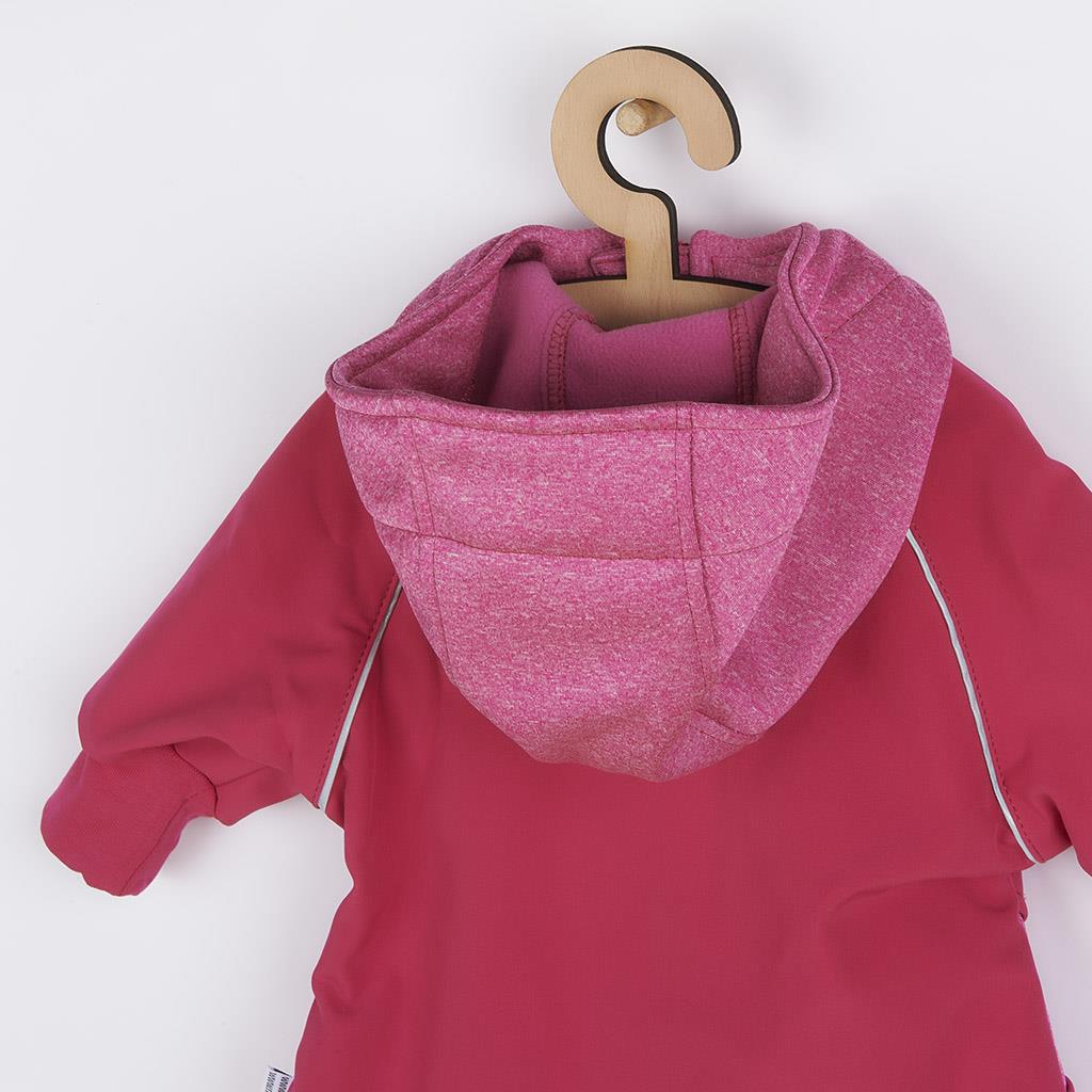 Softshell babyjasje New Baby roze, maat 92 (18-24 mnd)