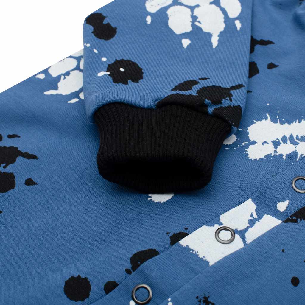 Katoenen babyboxpak met capuchon en oortjes New Baby paw blauw, maat 74 (6-9 mnd)