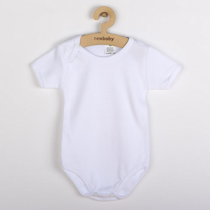 Luxe baby body met korte mouwen New Baby - wit
