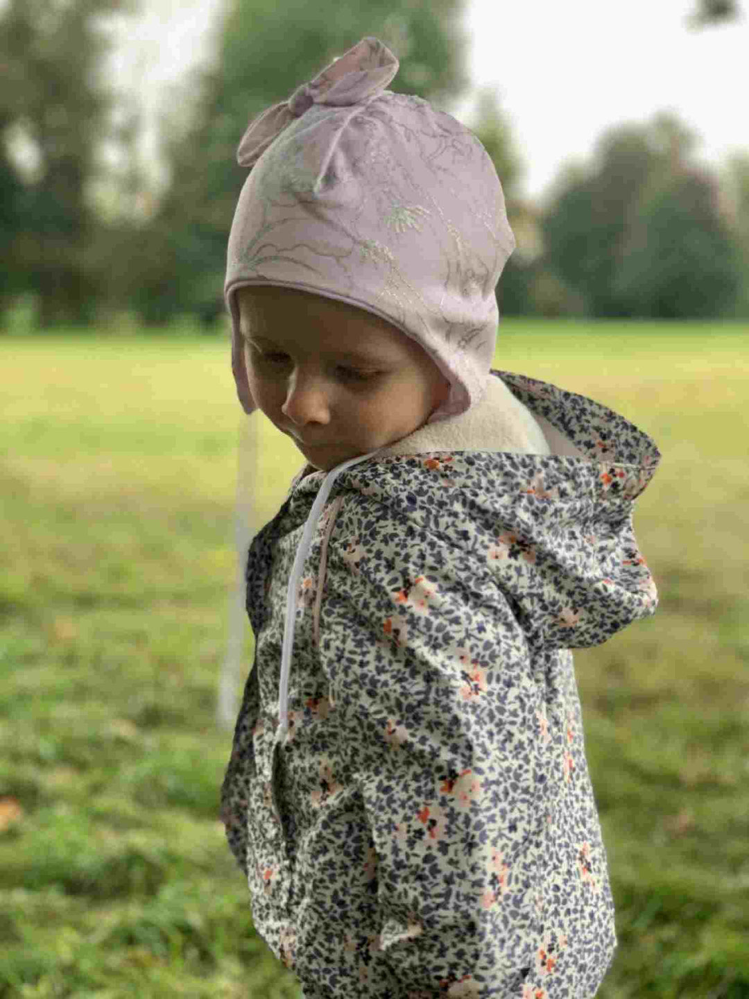 Katoenen babymutsje met strik New Baby NUNU roze, maat 74 (6-9 mnd)
