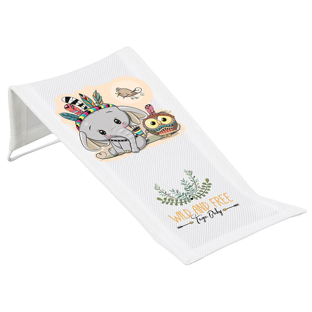 Stoffen badligstoel Wild &amp; Free olifant wit