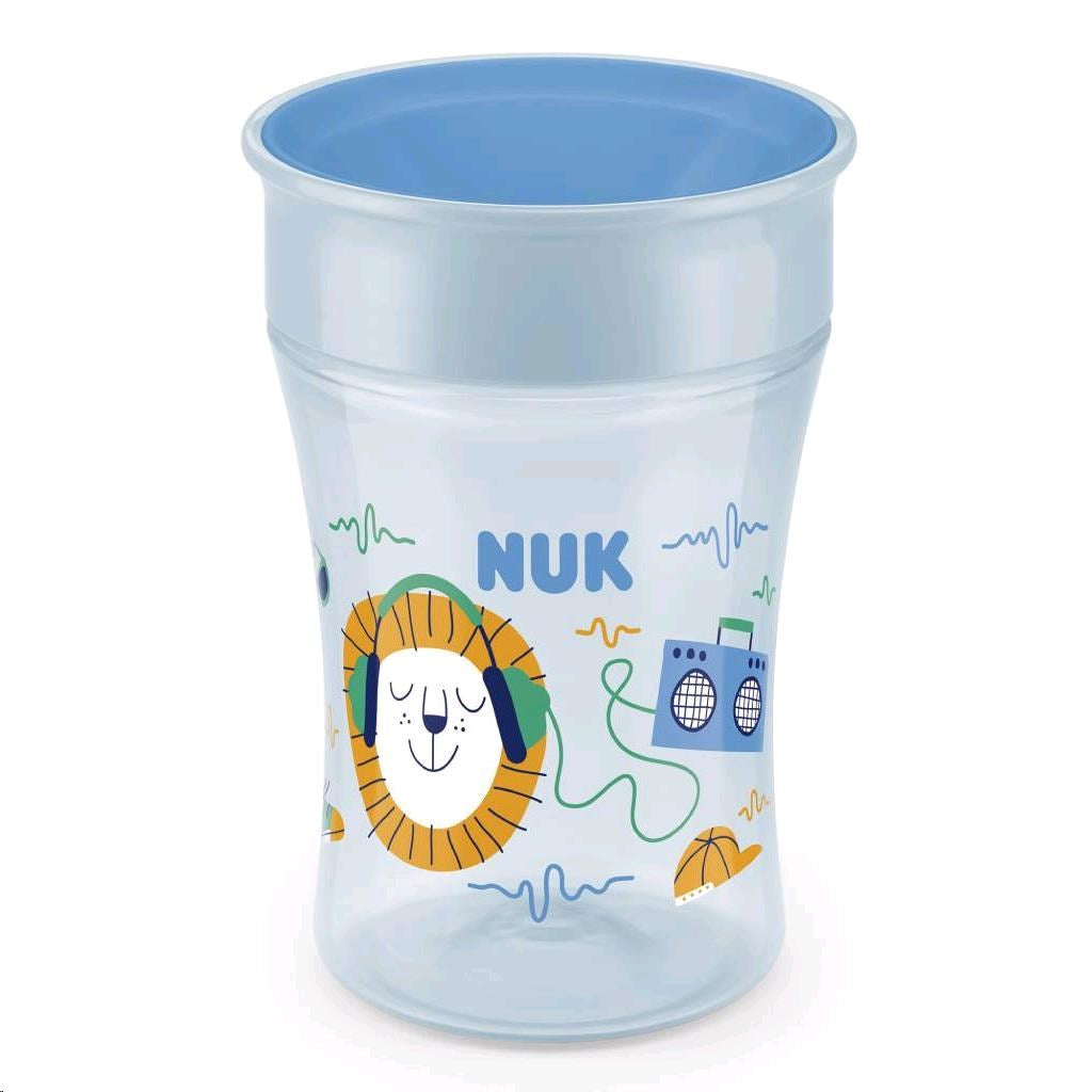 Magic NUK 360° babybeker met deksel lichtblauw