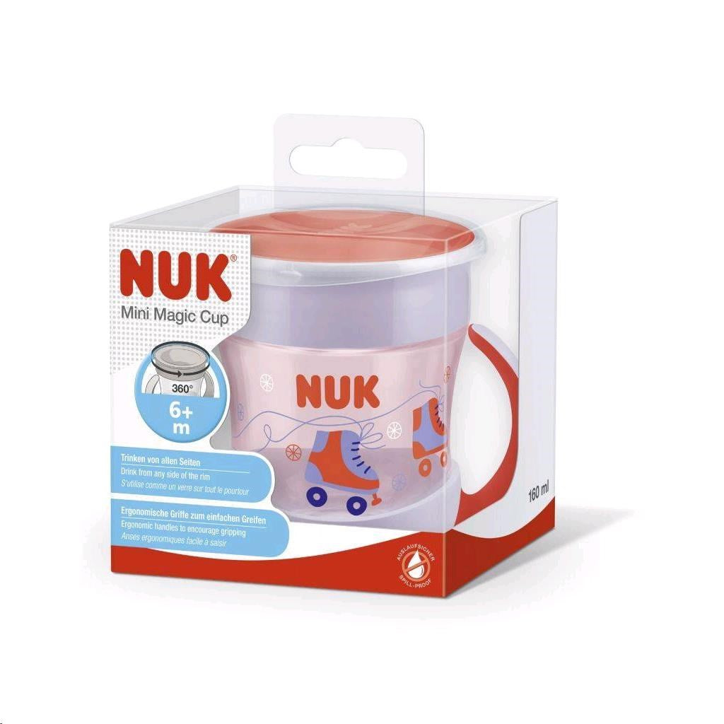 NUK Mini Magic 360° babybeker met deksel rood