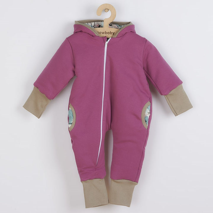 New Baby Spring paars-roze boxpak met capuchon, maat 62 (3-6 mnd)