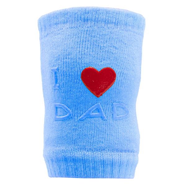 New Baby baby kniebeschermers met ABS I Love Mum and Dad blauw