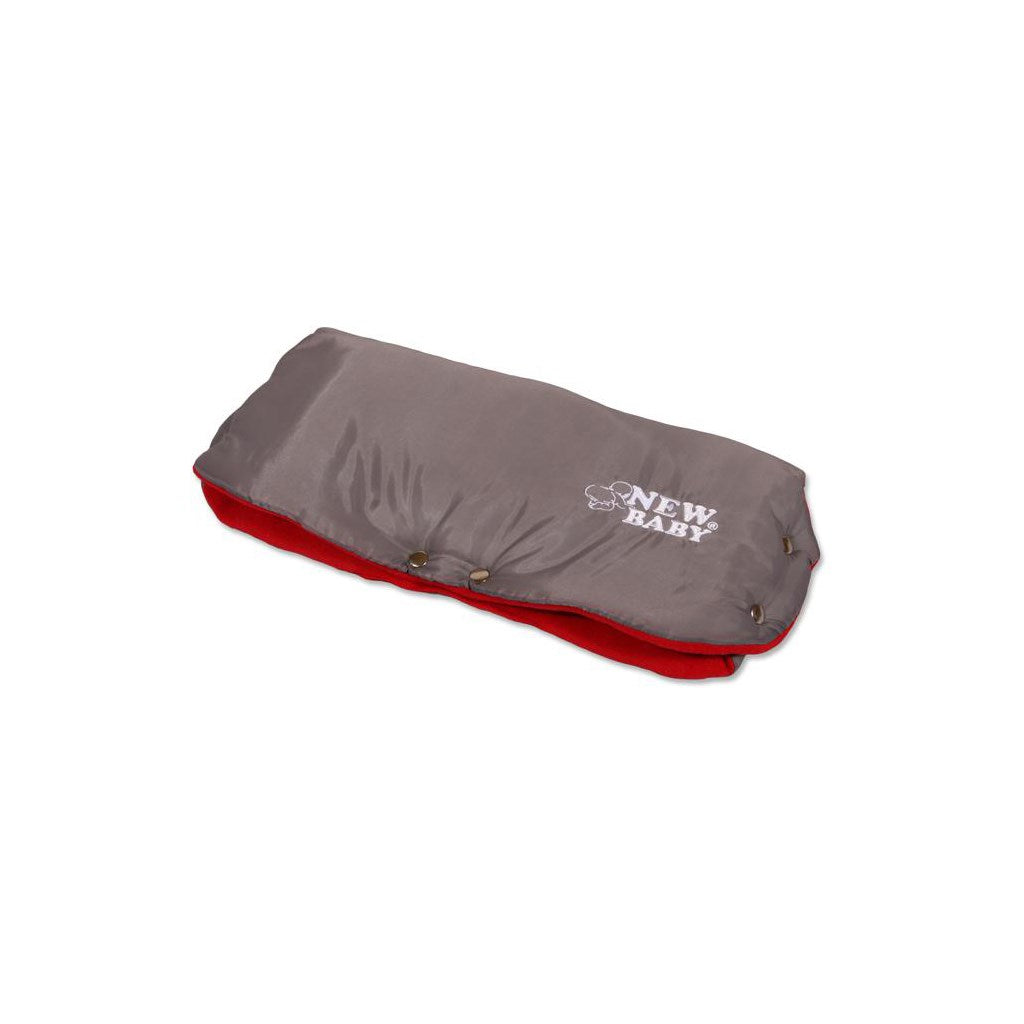 Classic Fleece kinderwagenmof grijs/rood