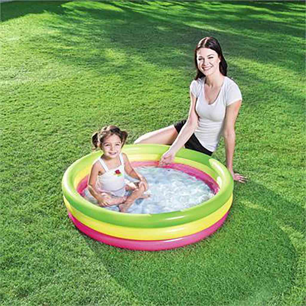 Opblaasbaar kinderzwembad Bestway 102x25 cm 3-kleurig
