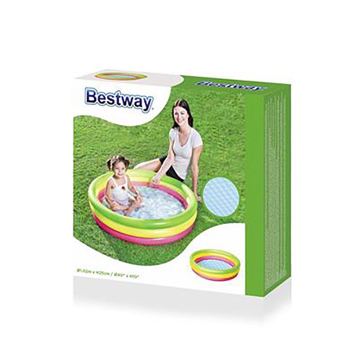 Opblaasbaar kinderzwembad Bestway 102x25 cm 3-kleurig