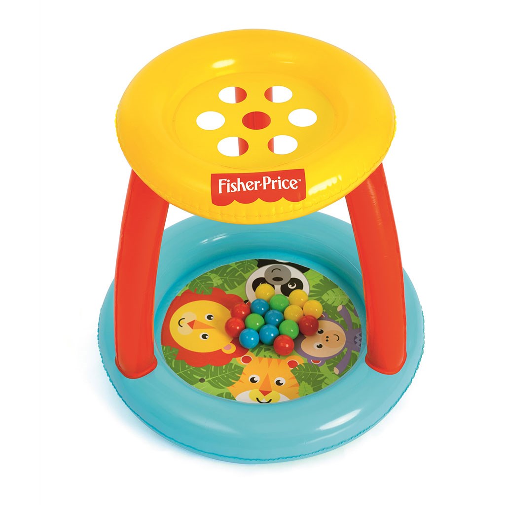 Opblaasbaar kinderspeelcentrum met gaten voor ballen Fisher Price