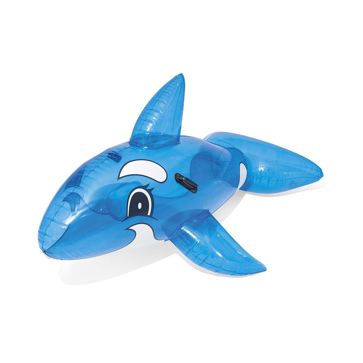Opblaasbare dolfijn in water met handvatten Bestway blauw
