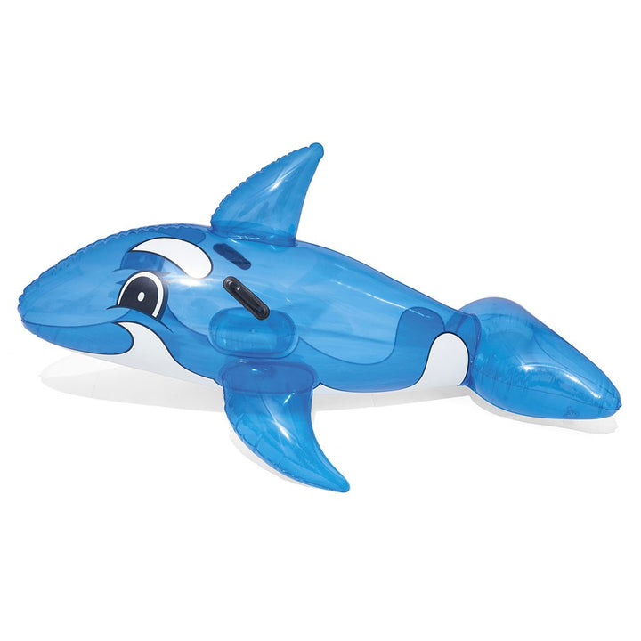 Opblaasbare dolfijn in water met handvatten Bestway blauw