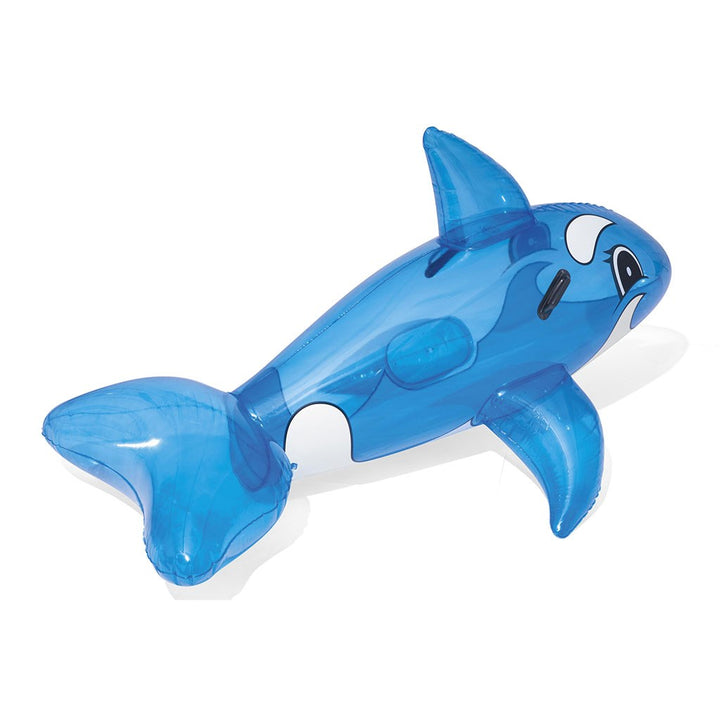 Opblaasbare dolfijn in water met handvatten Bestway blauw