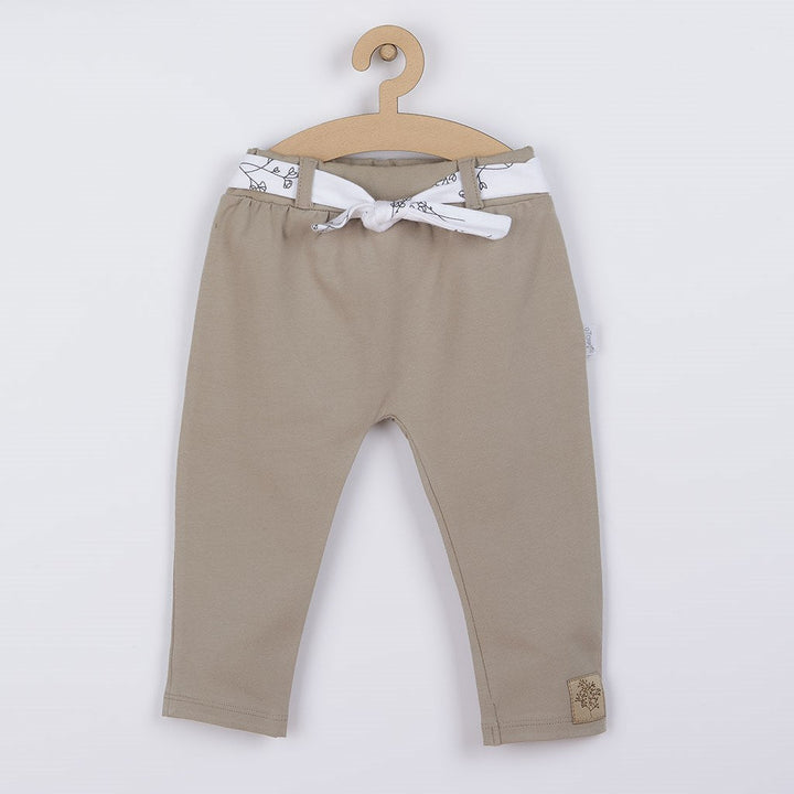 Katoenen babyjoggingbroek Nicol Ella beige