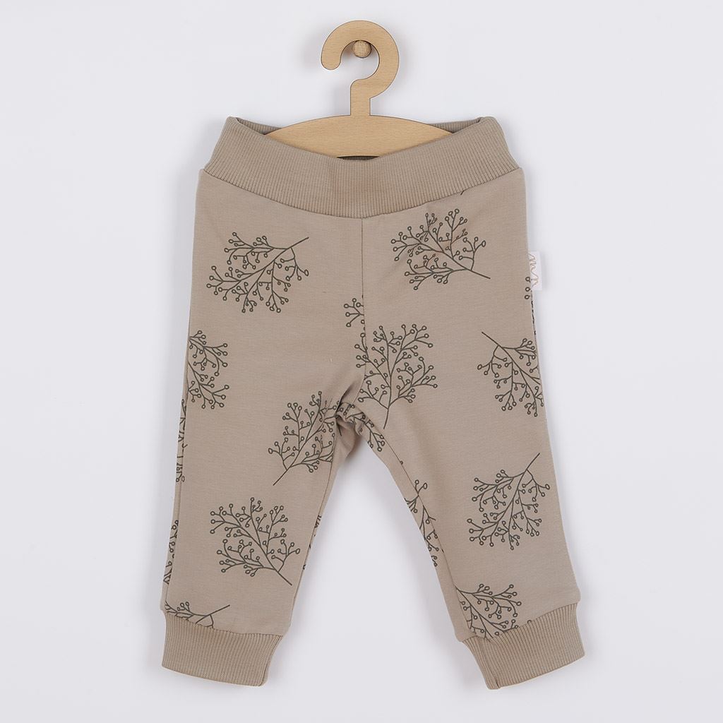 Katoenen babyjoggingbroek Nicol Ella beige, maat 62 (3-6 mnd)