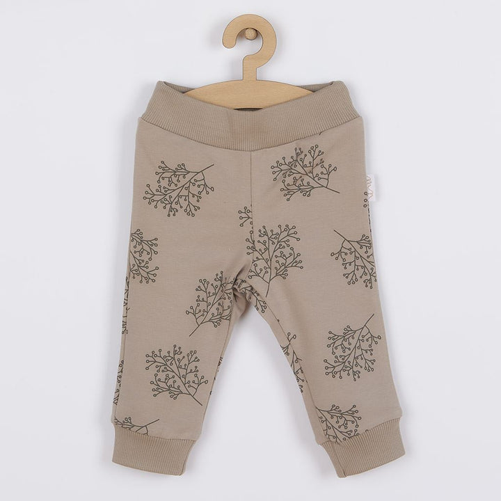 Katoenen babyjoggingbroek Nicol Ella beige, maat 62 (3-6 mnd)