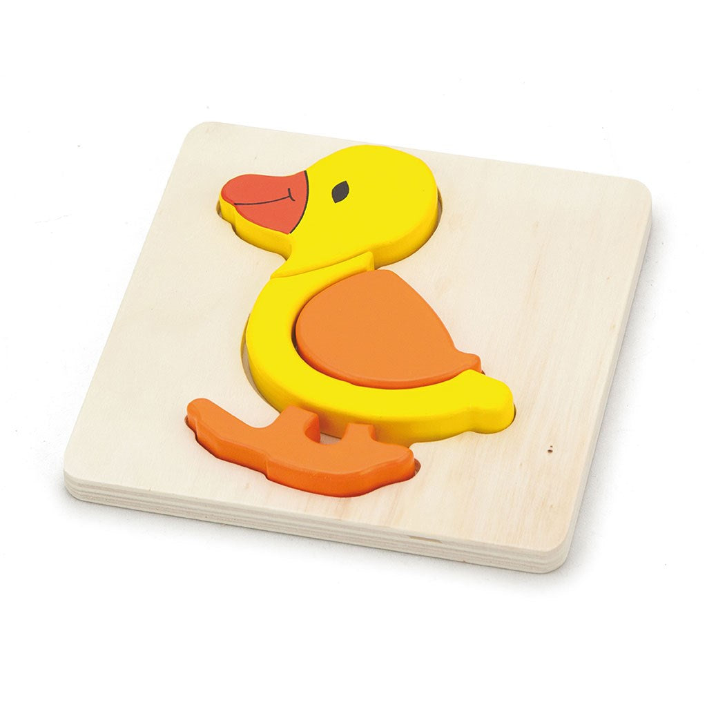 Houten puzzel voor kinderen Viga Eend