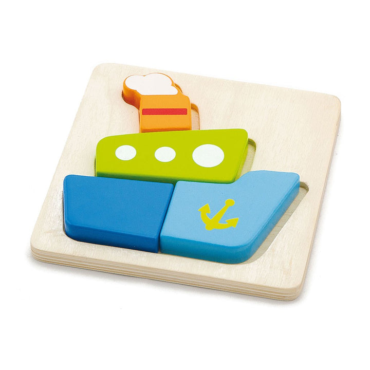 Houten puzzel voor kinderen Viga Boot